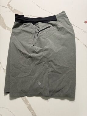 Lululemon Gray Athletic shorts with Black Waistband